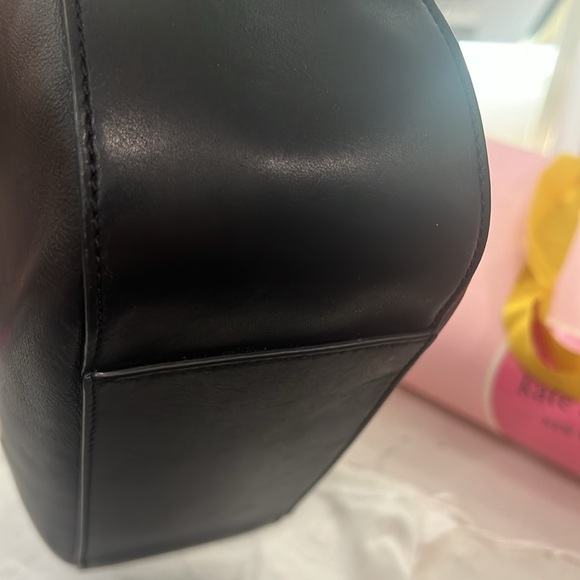 Kate Spade leather bag with dust bag and shopping bag. EUC black - Picture 12 of 17